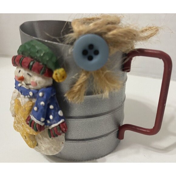 Snowman Flour Sifter Christmas Ornament Gooseberry Patch Baker Baking Gift - Picture 2 of 5